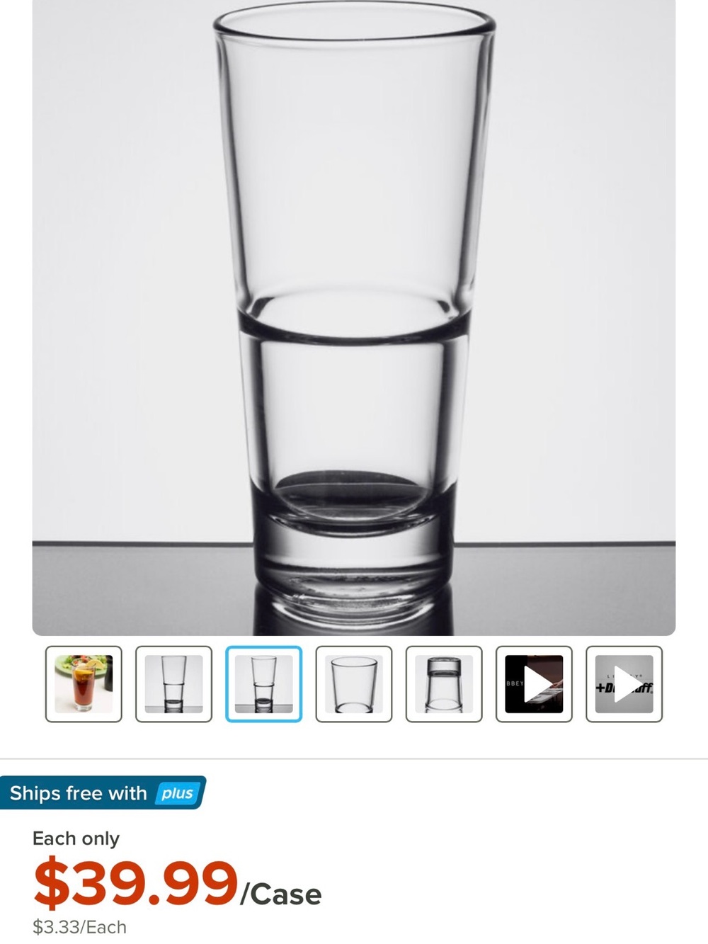 Libbey Clear Glass Tumbler - Transparent